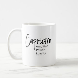 Capricorn zodiac signiert positive Eigenschaften Kaffeetasse