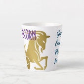 Capricorn zodiac signiert smartes personalisiert milchtasse (Vorderseite)