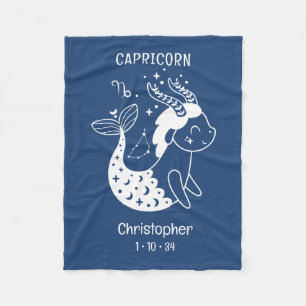 Capricorn Zodiac Star Name Birthdate Blue Baby Fleecedecke