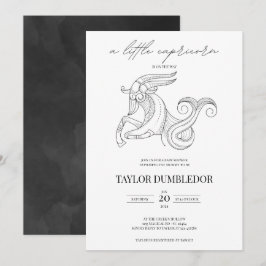 Capricorn Zodiac Star Sign Astrology Baby Dusche Einladung