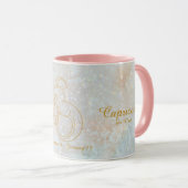 Capricorn Zodiac Star Sign Cosmic Monogram Glitzer Tasse (VorderseiteRechts)