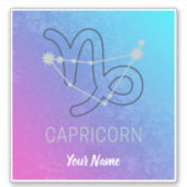 Capricorn Zodiac Star Sign Horoscope Constellation Aufkleber (Vorderseite)