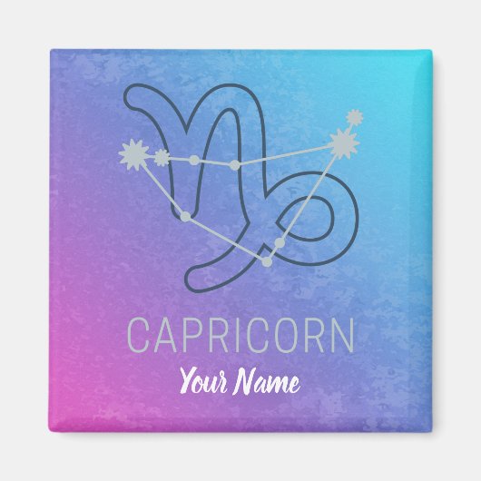 Capricorn Zodiac Star Sign Horoscope Constellation Magnet (Vorne)