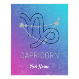 Capricorn Zodiac Star Sign Horoscope Constellation Poster