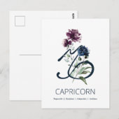 Capricorn Zodiac Star Sign Postkarte (Vorne/Hinten)