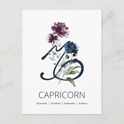 Capricorn Zodiac Star Sign Postkarte (Vorderseite)