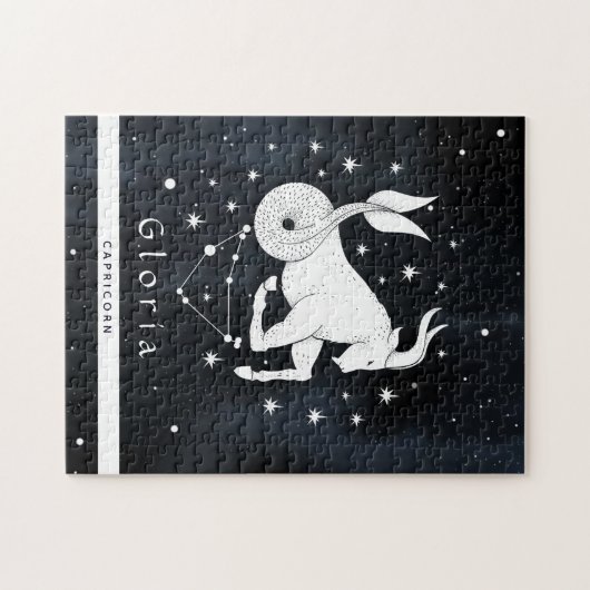 Capricorn Zodiac Star Signature Horoskop Symbol & Puzzle (Horizontal)