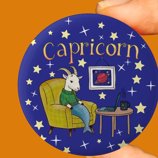 Capricorn Zodiac Star-Zeichen Button