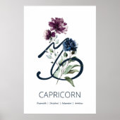 Capricorn Zodiac Star Zeichenkunst drucken Poster (Vorne)