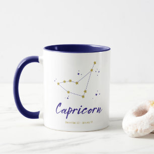 Capricorn Zodiac Stars Constellation Ziege Geburts Tasse