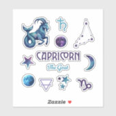 Capricorn Zodiac Sticker Collection (Blatt)