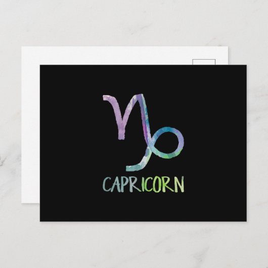 Capricorn Zodiac Symbol Astrologie Sea Goat Gesche Postkarte (Vorne/Hinten)