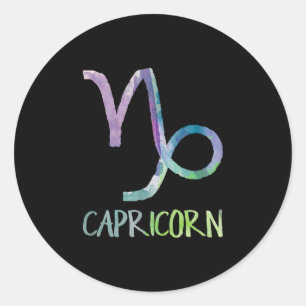 Capricorn Zodiac Symbol Astrologie Sea Goat Gesche Runder Aufkleber