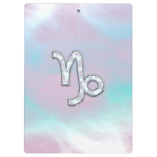 Capricorn Zodiac Symbol auf der Mutter von Pearl N Klemmbrett