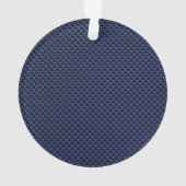 Capricorn Zodiac Symbol Blue Carbon Fiber Style Ornament (Rückseite)