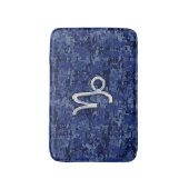 Capricorn Zodiac Symbol Blue Digital Camouflage Badematte (Vorderseite Vertikal)