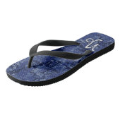 Capricorn Zodiac Symbol Blue Digital Camouflage Badesandalen (Schrägansicht)