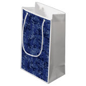 Capricorn Zodiac Symbol Blue Digital Camouflage Kleine Geschenktüte (Rückseite Schrägansicht)