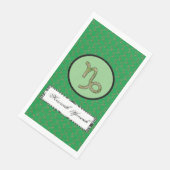 Capricorn Zodiac Symbol Element by Kenneth Yoncich Serviette (Ecke)