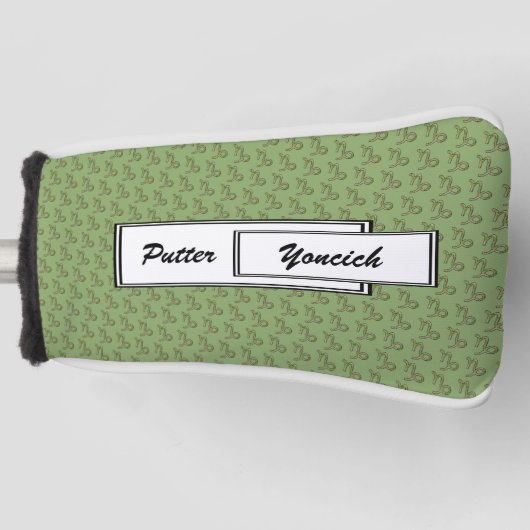 Capricorn Zodiac Symbol Element von K Yoncich Golf Headcover (Vorderseite)