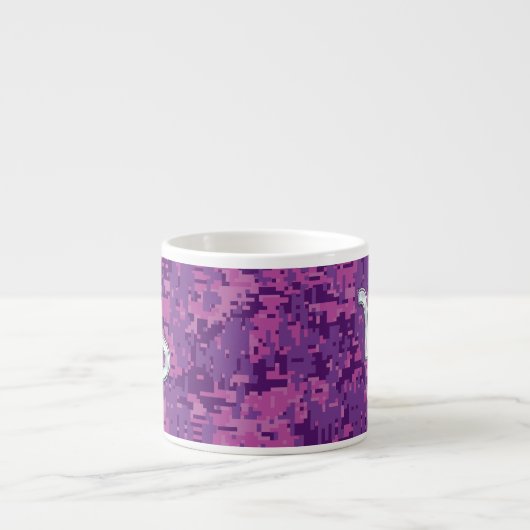 Capricorn Zodiac Symbol Fuchsia Digital Camouflage Espressotasse (Vorderseite)