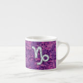 Capricorn Zodiac Symbol Fuchsia Digital Camouflage Espressotasse (Rechts)