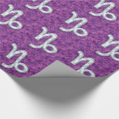 Capricorn Zodiac Symbol Fuchsia Digital Camouflage Geschenkpapier (Ecke)