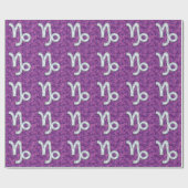 Capricorn Zodiac Symbol Fuchsia Digital Camouflage Geschenkpapier (Flach)