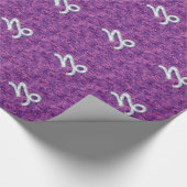 Capricorn Zodiac Symbol Fuchsia Digital Camouflage Geschenkpapier (Ecke)