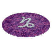 Capricorn Zodiac Symbol Fuchsia Digital Camouflage Schneidebrett (Ecke)