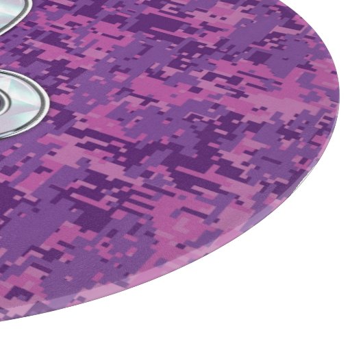 Capricorn Zodiac Symbol Fuchsia Digital Camouflage Schneidebrett (Ecke)