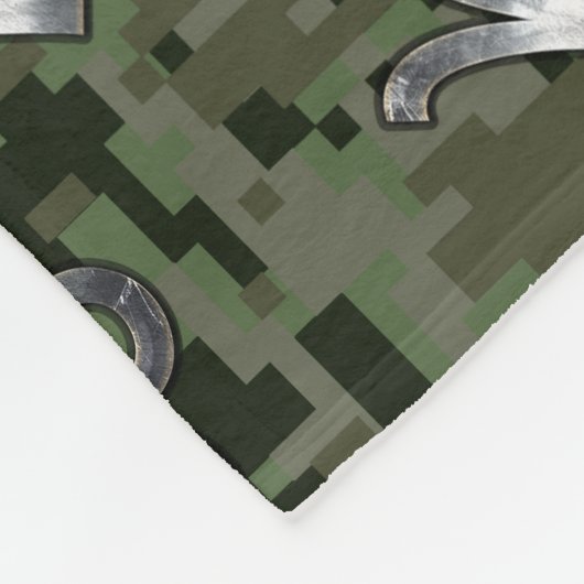 Capricorn Zodiac Symbol Green Digital Camouflage Fleecedecke (Ecke)