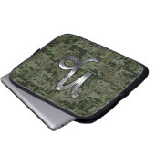 Capricorn Zodiac Symbol Green Digital Camouflage Laptopschutzhülle (Vorne Knopf)