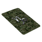 Capricorn Zodiac Symbol Green Digital Camouflage Magnet (Rechte Seite)