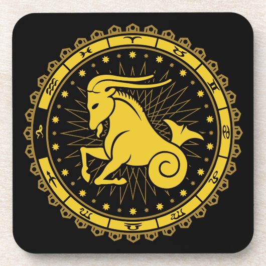 Capricorn - Zodiac - Symbol - Horoskop Getränkeuntersetzer (Vorderseite)