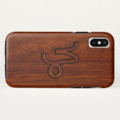Capricorn Zodiac-Symbol im Holzkörnerstil Case-Mate iPhone Hülle (Rückseite (Horizontal))