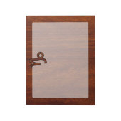 Capricorn Zodiac Symbol in Mahogany Brown Notizblock (Rotiert)