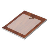 Capricorn Zodiac Symbol in Mahogany Brown Notizblock (Rotiert)