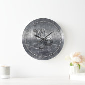 Capricorn Zodiac Symbol Industrial Style Große Wanduhr (Zuhause)