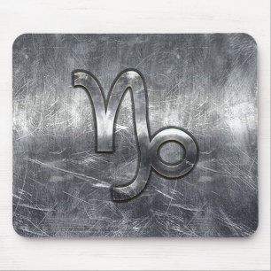 Capricorn Zodiac Symbol Industrial Style Mousepad