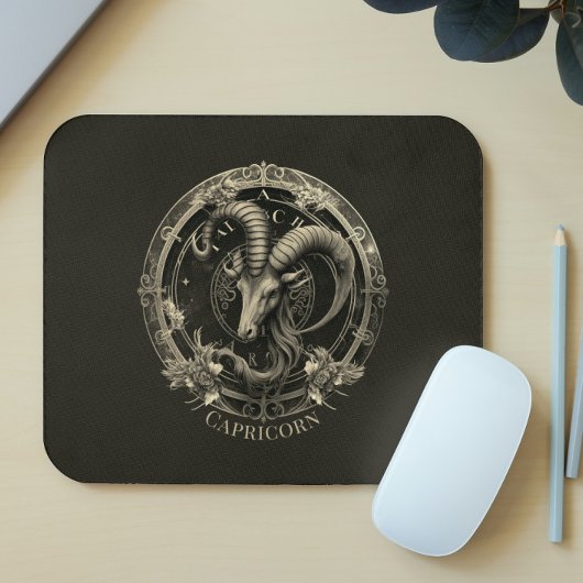 Capricorn Zodiac Symbol Sea Goat Celestis Fantasy Mousepad
