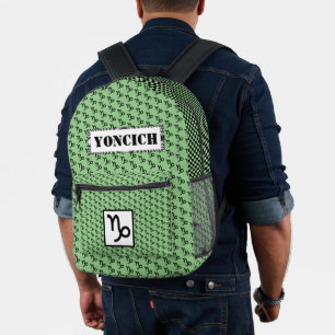Capricorn Zodiac Symbol Standard von K Yoncich Bedruckter Rucksack