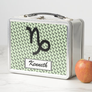 Capricorn Zodiac Symbol Standard von K Yoncich Metall Lunch Box