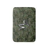 Capricorn Zodiac Symbol Woodland Camouflage Badematte (Vorderseite Vertikal)