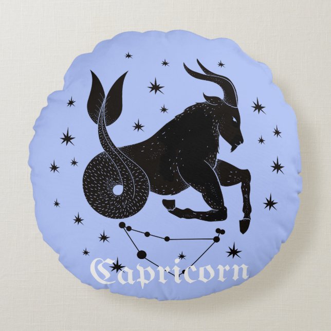 Capricorn Zodiac Throw Kissen (Vorderseite)