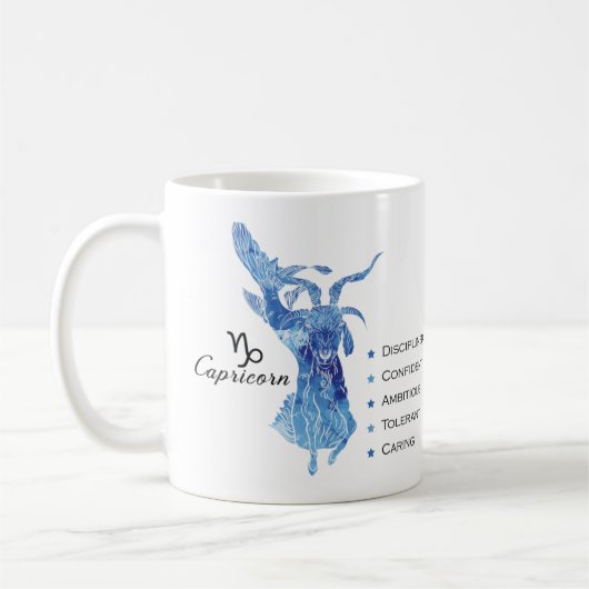 Capricorn Zodiac Tracks Tasse (Links)