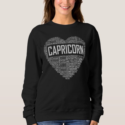 Capricorn Zodiac Traits Horoscope Astrology Sign Sweatshirt (Vorderseite)
