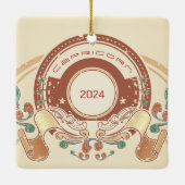 Capricorn Zodiac Weihnachtsschmuck (Rückseite)