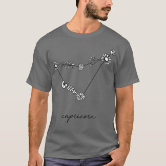 Capricorn Zodiac Wildblume Constellation T-Shirt