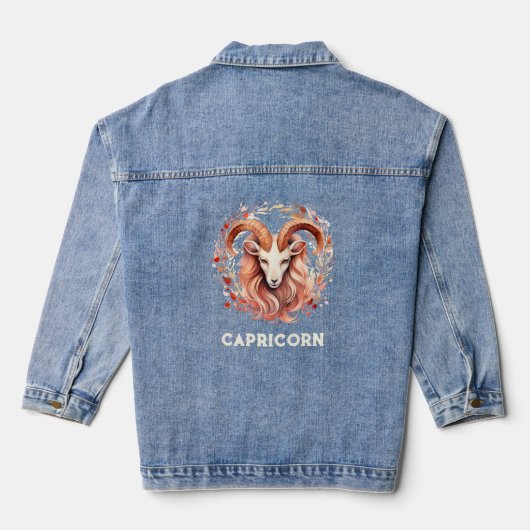 Capricorn Zodiac Women's Denim Jacket Jeansjacke (Rückseite)
